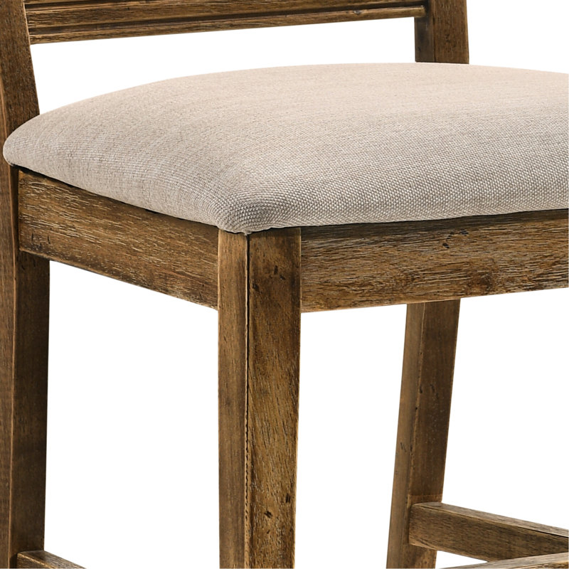 Ensemble de 2 chaises d'appoint transitionnelles en chêne de style transitionnel rembourrées pour une expérience culinaire confortable