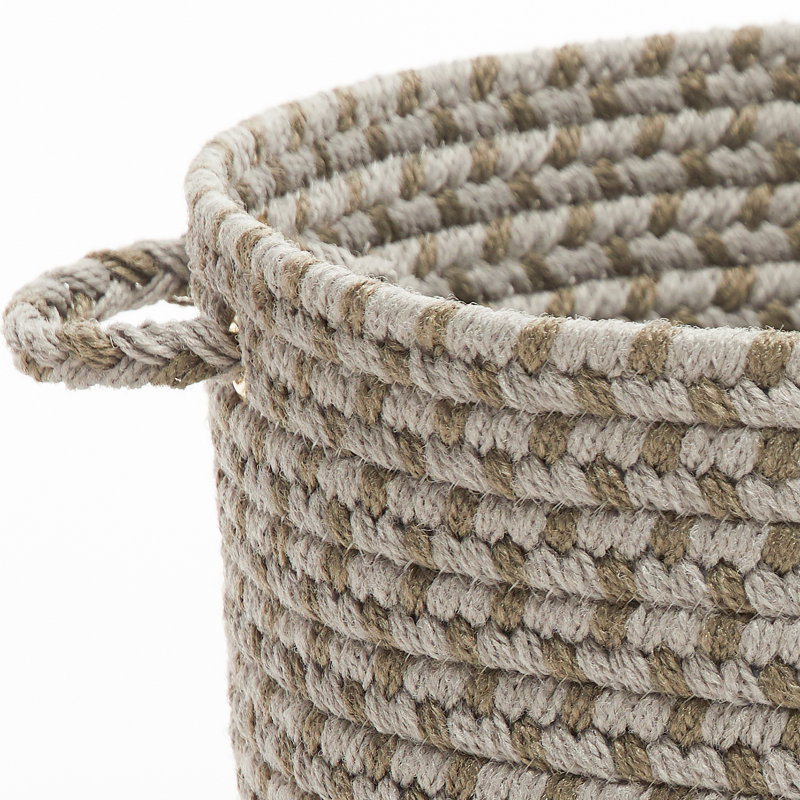 Panier en tissu Bar Harbor, H 12 po x l 18 po x P 18 po, 65 pintes, Gris clair