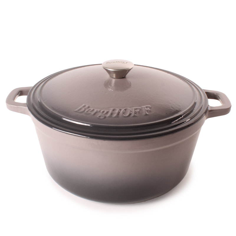 Cocotte ronde émaillée BergHOFF, Gris / huître, 7 pte