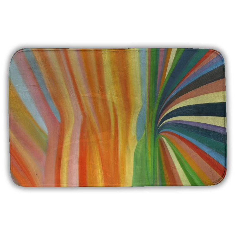 Falynne Microfiber Non-Slip Bath Mat, 34" W x 21" L
