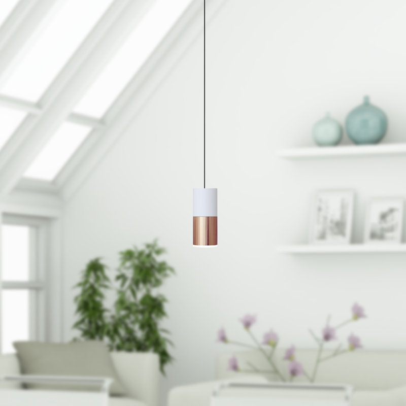 Grecia 1 - Light Single Pendant, White/Cropper