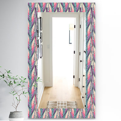 Miroir mural abstrait floral
