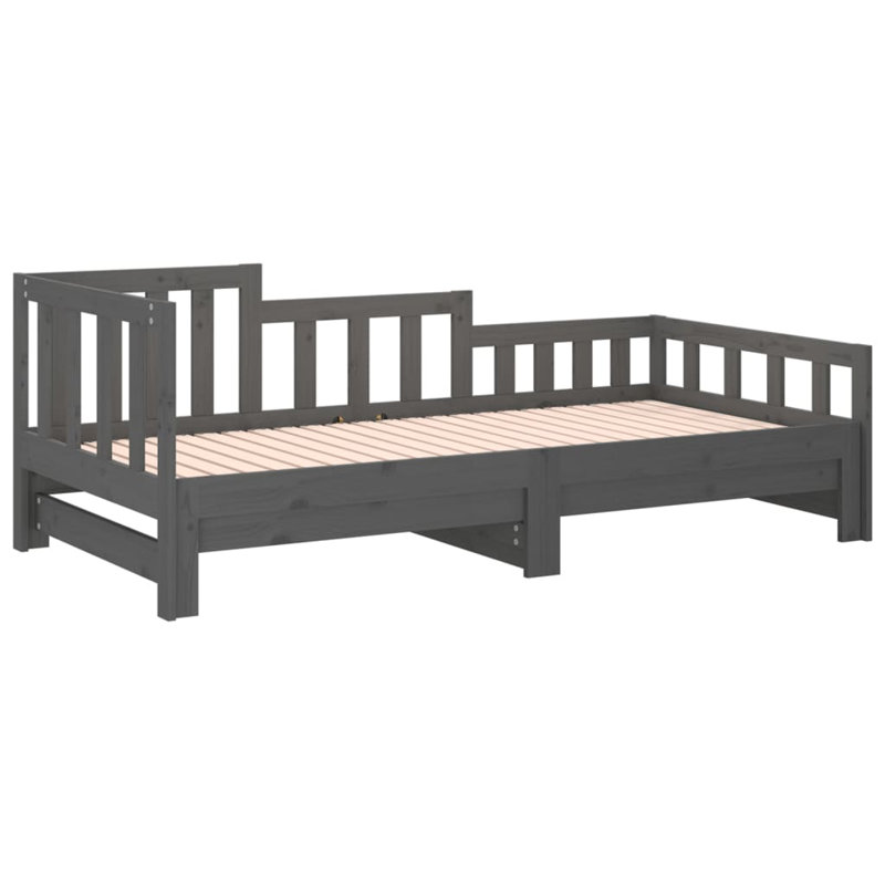 Farlough Solid Wood Daybed with Trundle, 90 x 200 cm, natural