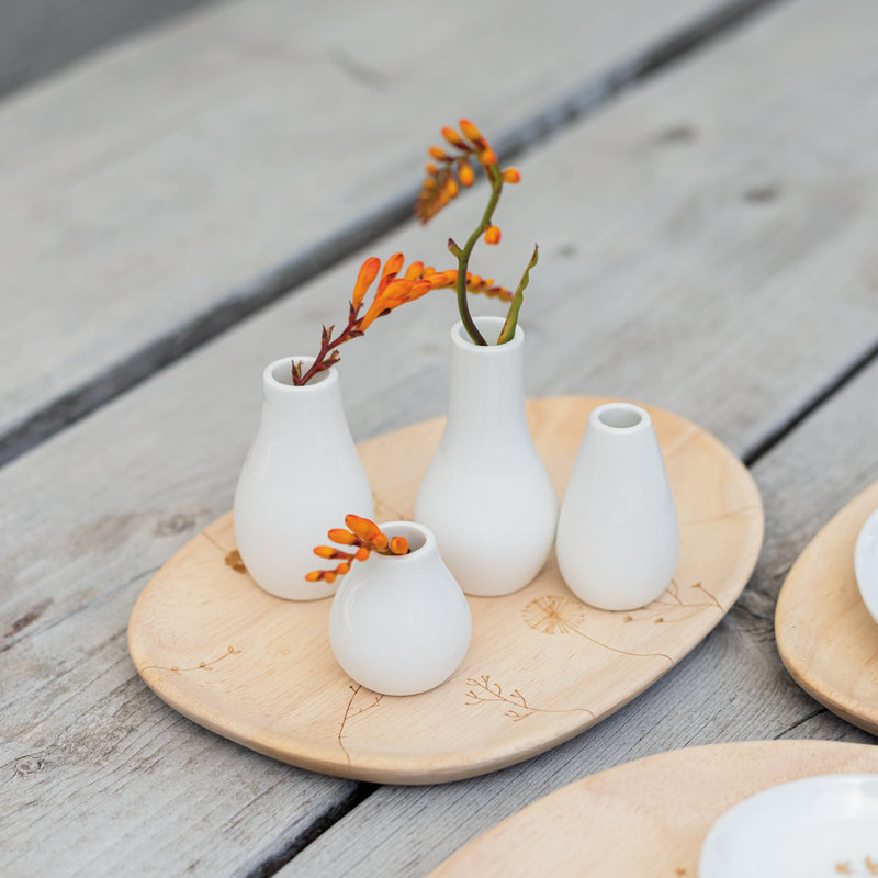 Mini vases en porcelaine blanche A Poetic Space - Ensemble de 4