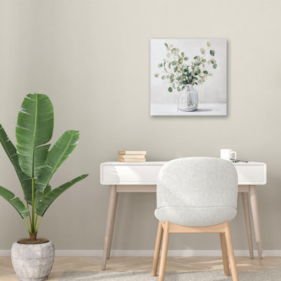 Art mural sur toile vert botanique sans cadre 16 po x 16 po