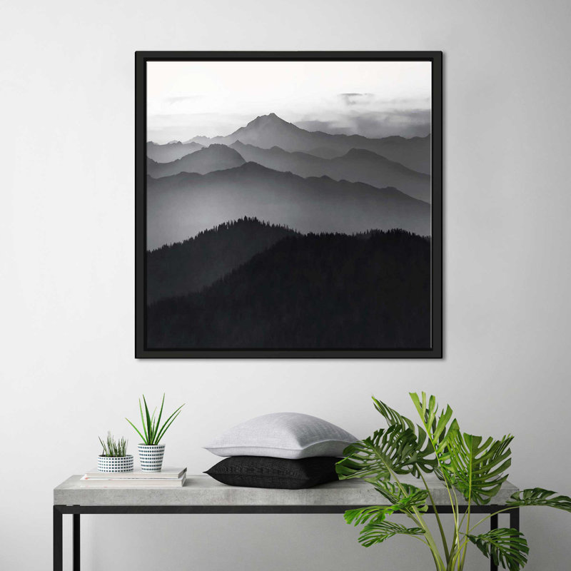 «Cascades (Square)» par Danita Delimont, reproduction, Cadre flottant noir, H 39,5 po x l 39,5 po x P 2 po