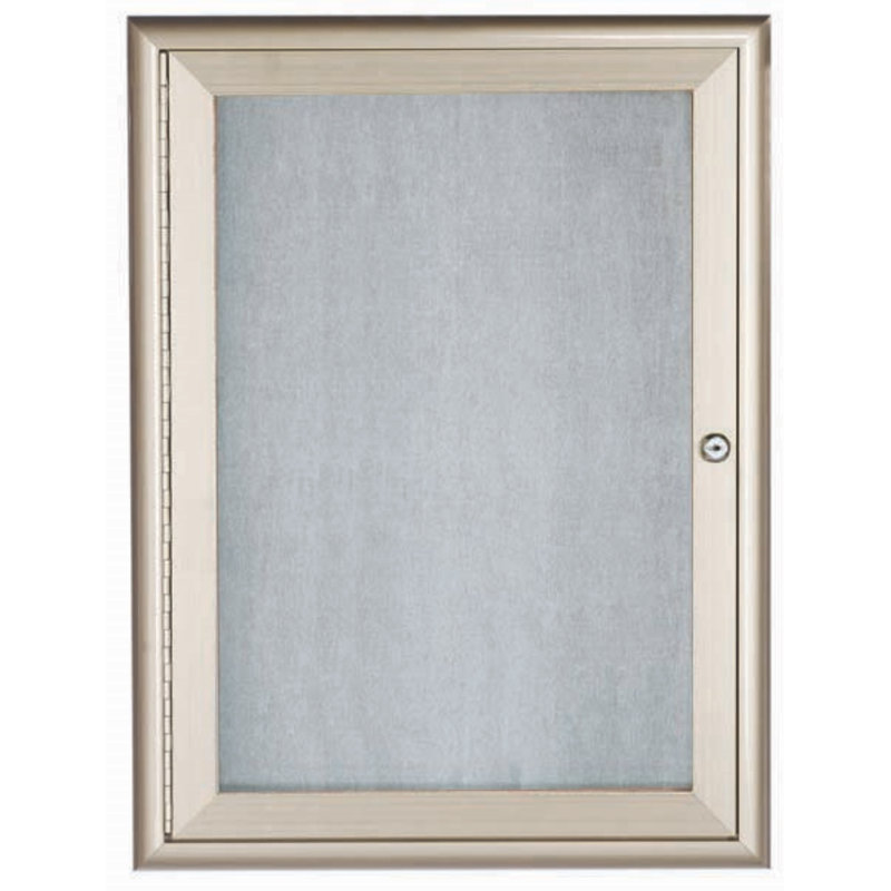 Tableau d’affichage mural fermé, H 2 pi x 1 pi 6 po x P 2 po, Argent