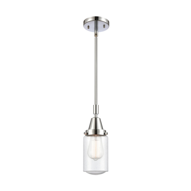Luminaire suspendu cylindrique à 1 lumière Saroyan, Ampoule non incluse, Chrome poli