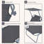 Chaise longue d'extérieur avec pliage réglable et abat-jour Outsunny