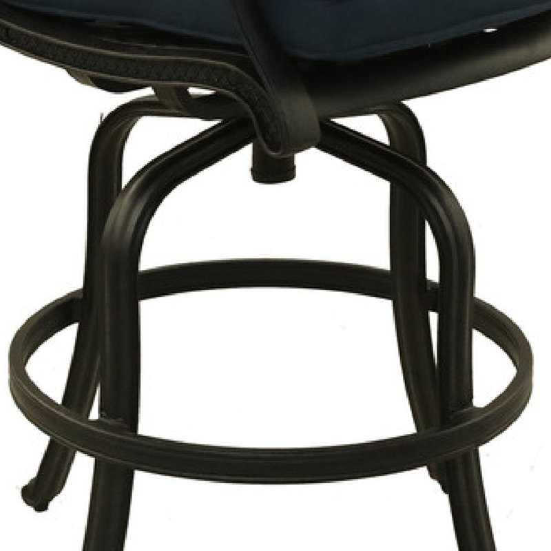 Tabouret de bar 30 po avec coussin Adrijan, Noir, Sand Sand