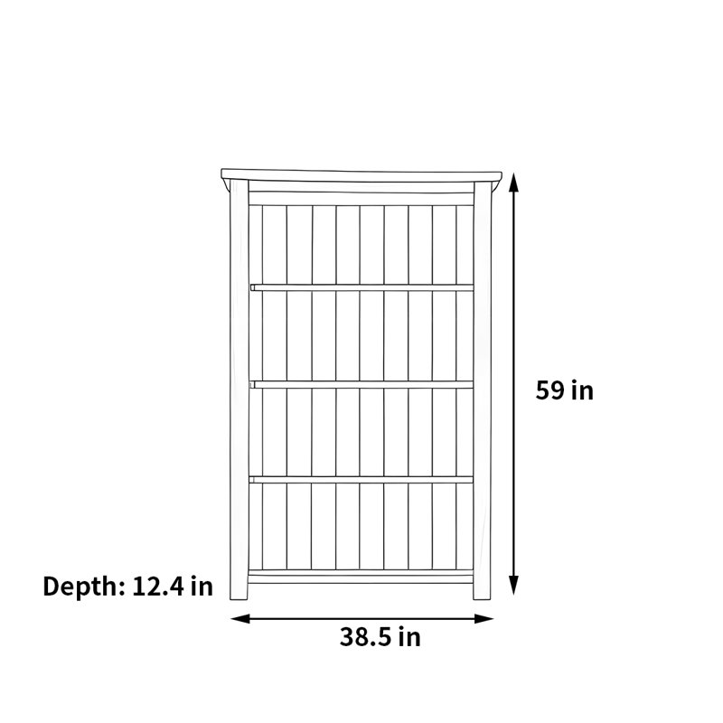Bibliothèque rétro et classique, (4 tablettes) H 59 po x l 38,5 po x P 12,4 po