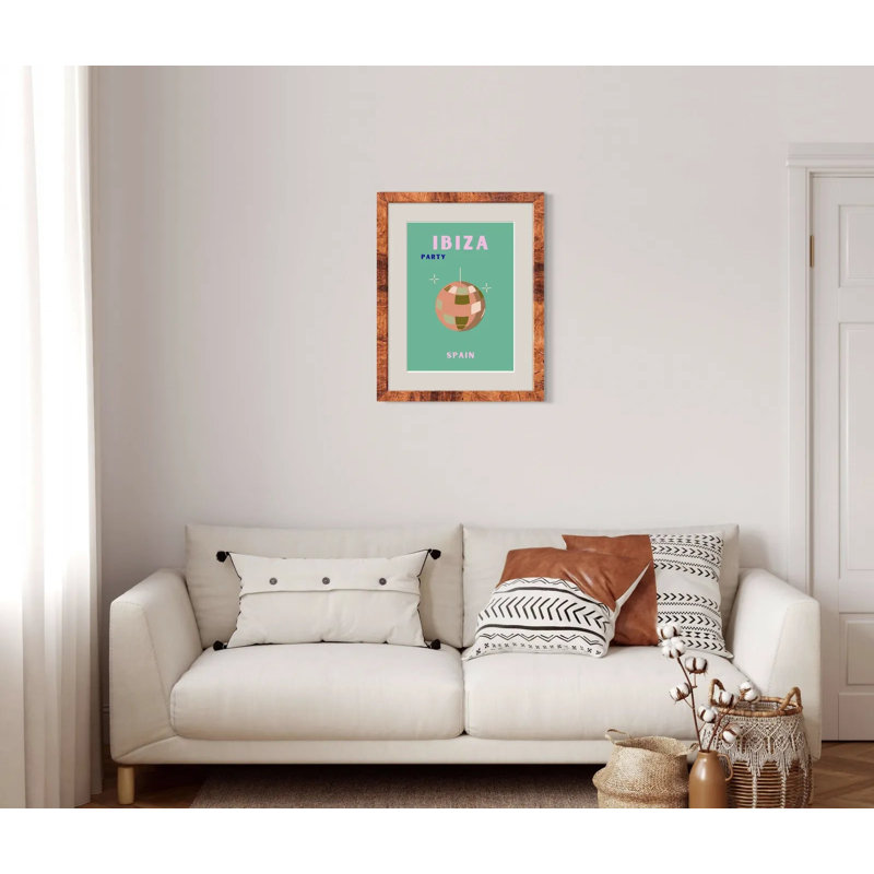 Ibiza Disco Party Tropical Retro Art Print, 30 cm H x 21 cm W