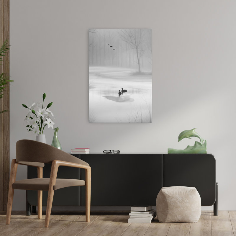 Art mural contemporain abstrait pacifique, H 36 po x l 24 po