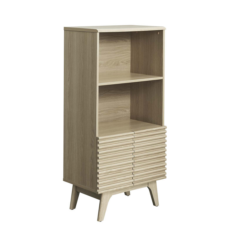 Modway Render Display Cabinet Bookshelf, Beige