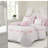 Pink Full Queen Bedding Sets, 6 Piece Microfiber Floral Comforter Set