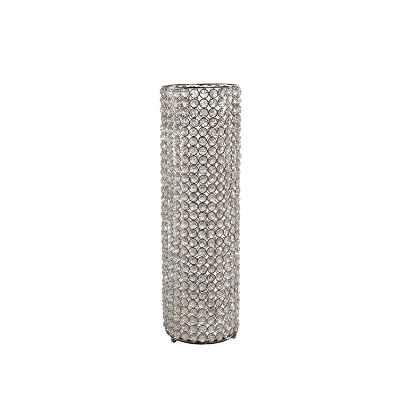 Tubo Lg Cristal Cylinder Vase, overall height- 20.5"