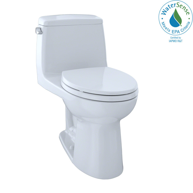 TOTO® Eco UltraMax® One-Piece Elongated 1.28 GPF Toilet with CEFIONTECT, Cotton White MS854114EG#01