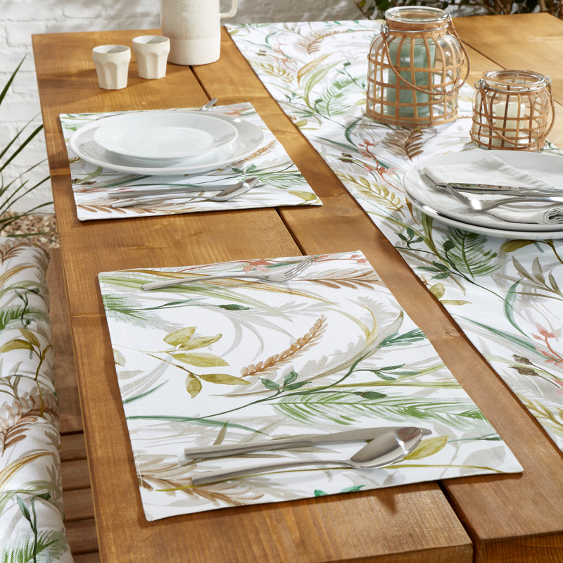 Burhanettin Cotton Blend Floral Rectangle Placemat