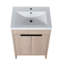 (KD-PACKING) Meuble-lavabo autoportant de 24 po avec lavabo en résine blanche-31485414-31485415
