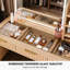 Dressing table with mirror and light -7 drawers and storage rack, built-in power socket, 3 colour modes and adjustable brightness, bedroom makeup dressing table-139023110