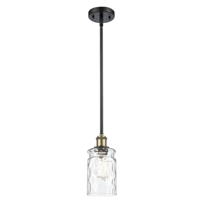 Barner 1 - Light Single Pendant, No Bulb Included, Clear, Black Antique Brass