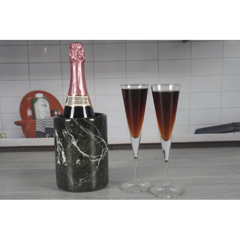 Curron Marble Wine Bucket, Black