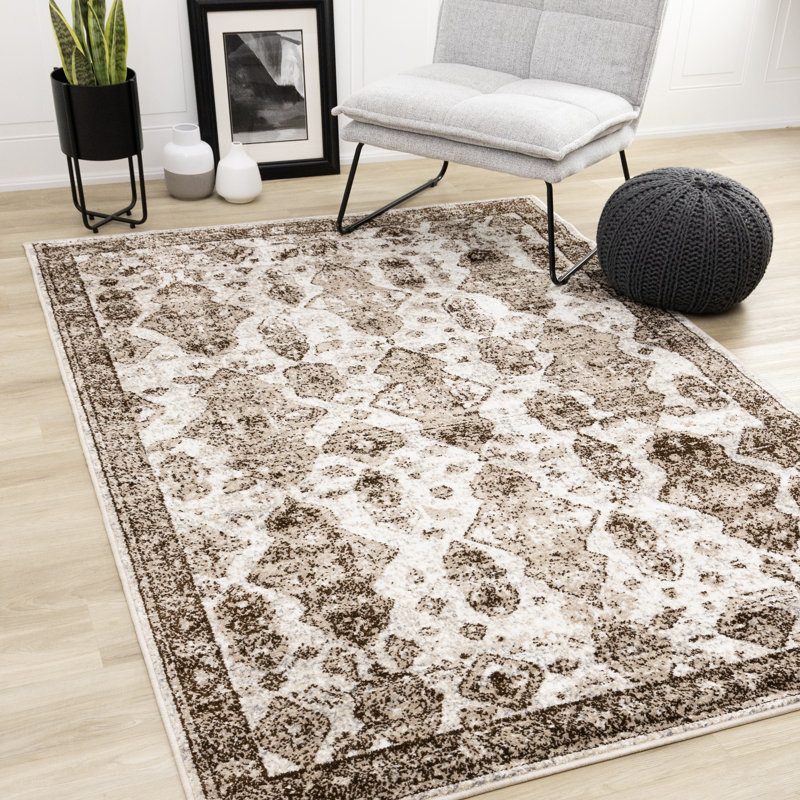 Tapis crème Brockham, Rectangle 6 pi 7 po x 9 pi 10 po