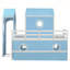 Lit mezzanine simple avec glissade-219888742