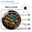 Table de billard en bois fabriquée à la main avec boules classiques - horloge murale moderne en verre 12 po