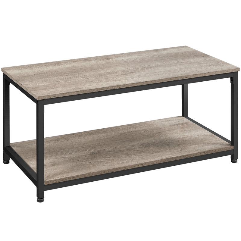 Table basse avec rangement Lemmon, Gris