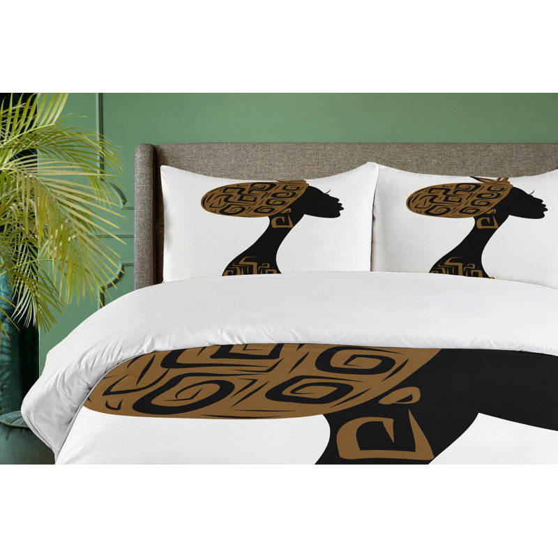 African Modern & Contemporary Polyester Duvet Cover, King