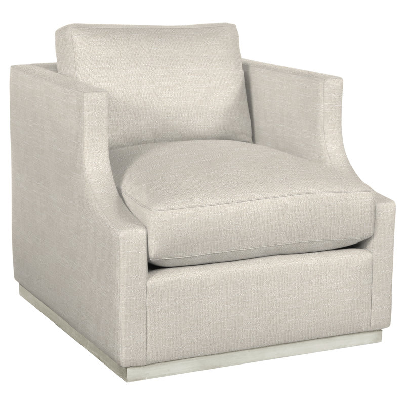 Willowbrook By Thom Filicia Cotton Swivel Armchair, Tommy Flax, Dove Gray