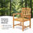 Solid Wood Patio Dining Chair With Vertical Slat Back-1230923509