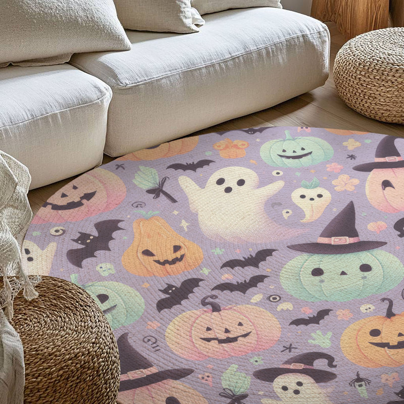 Tapis tressé Pale Ghost, Rond 5 pi