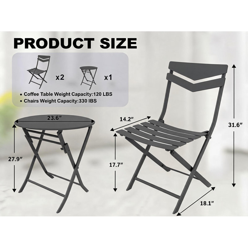 Patio Dining Set with, Green
