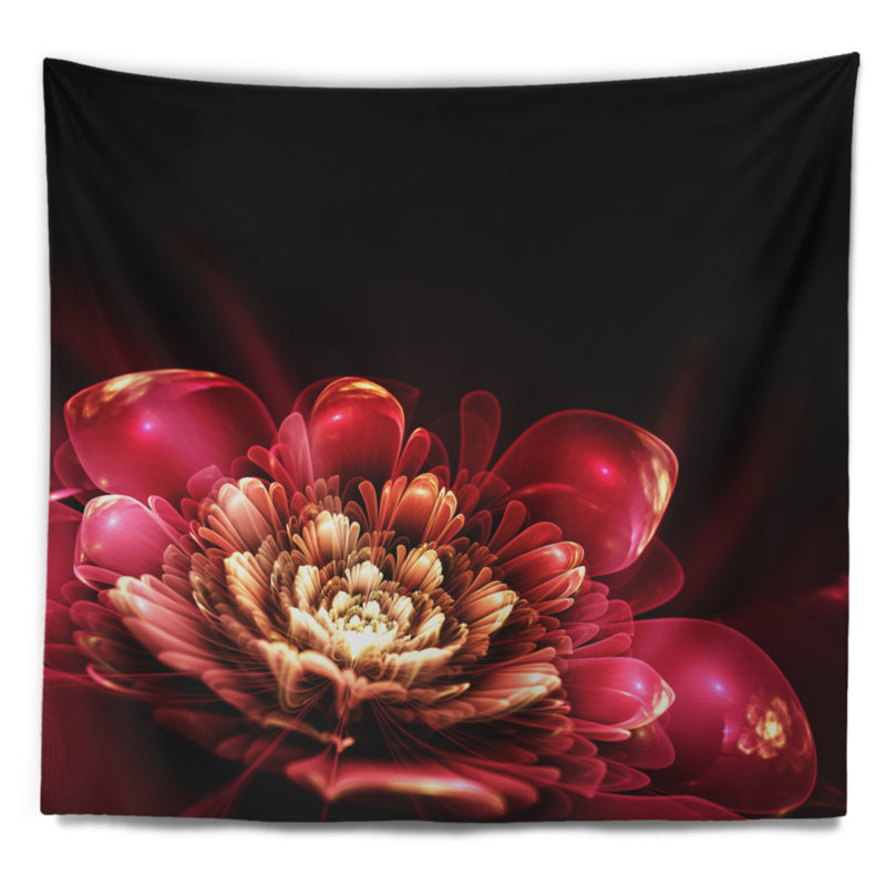 Tapisserie florale florale rose, H 50 po x l 60 po