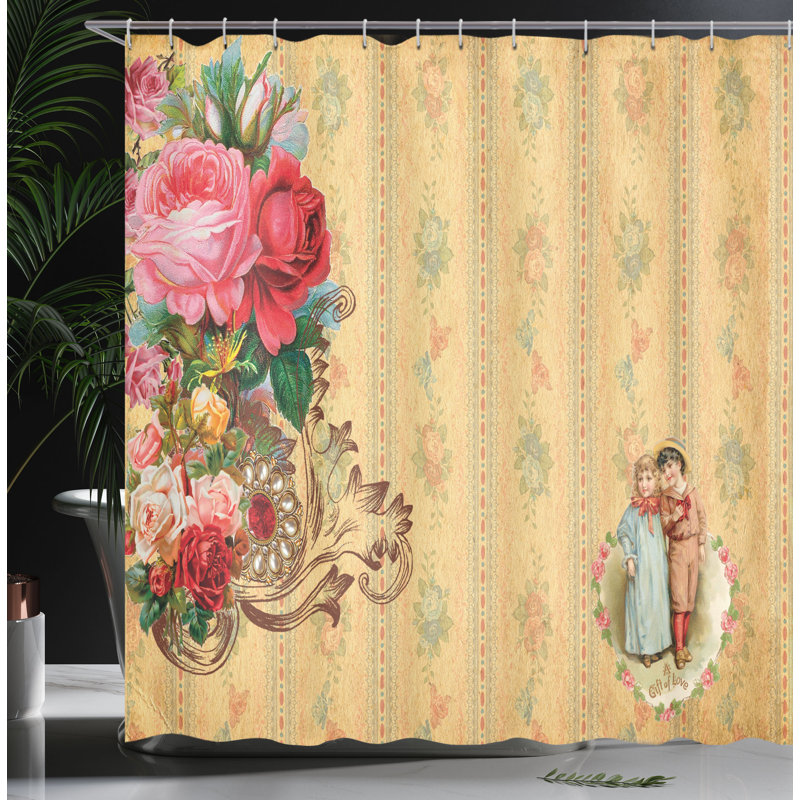 Shower Curtain with Hooks Included, 84"H x 69"W