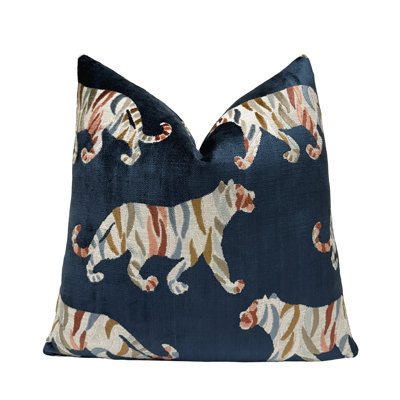Tiger Velvet Throw Pillow Cover