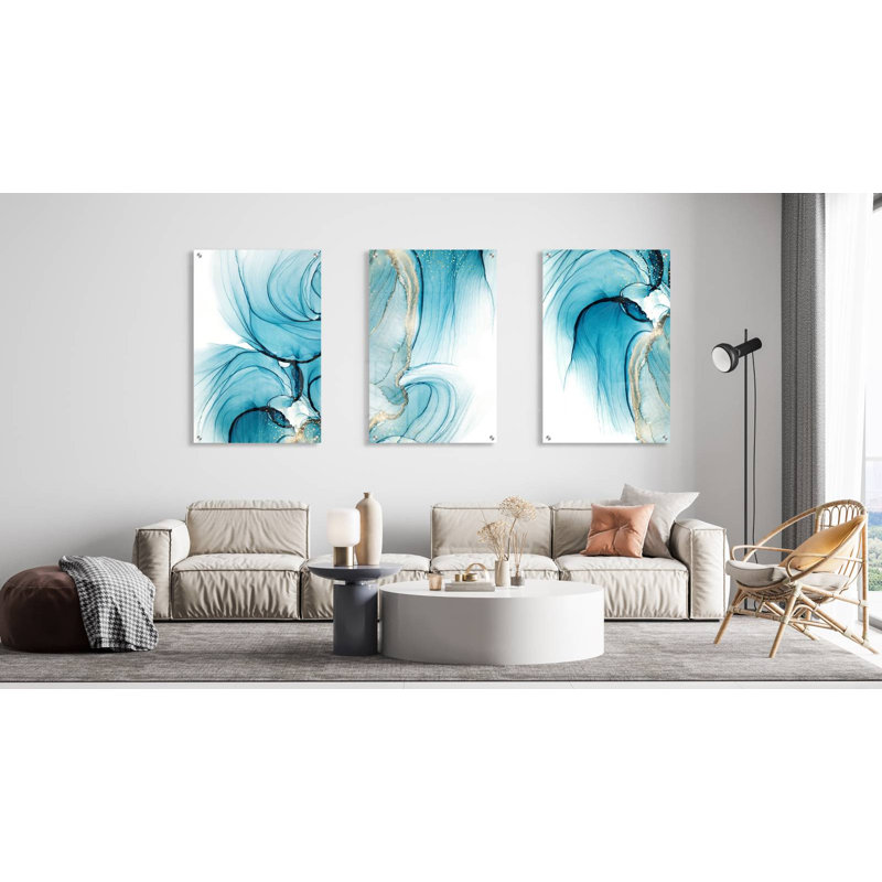 Turquoise - ensemble de 3 reproductions sans cadre