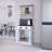 Elegant White And Black Kitchen Storage: Neatly Organize Your Stylish & Pantry: Store Effortlessly-804398064