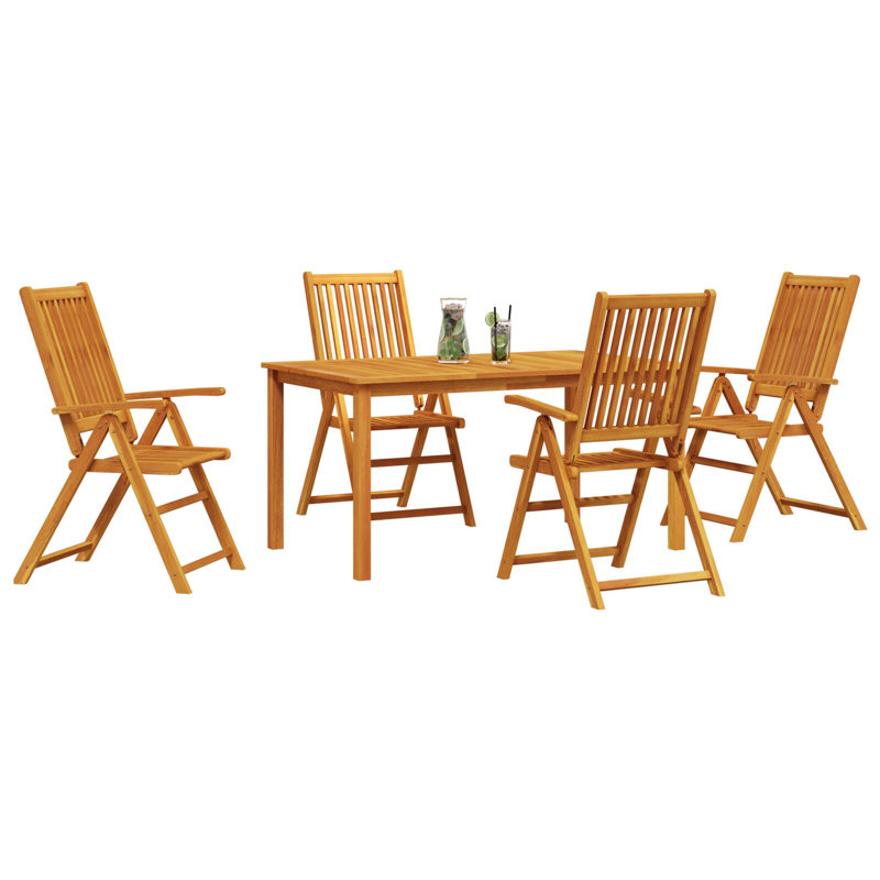 Rectangular 3 - Piece 6 - Person 150Cm L Outdoor Table Set