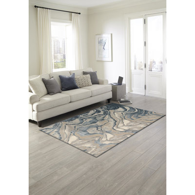 Tapis bleu Stanchfield