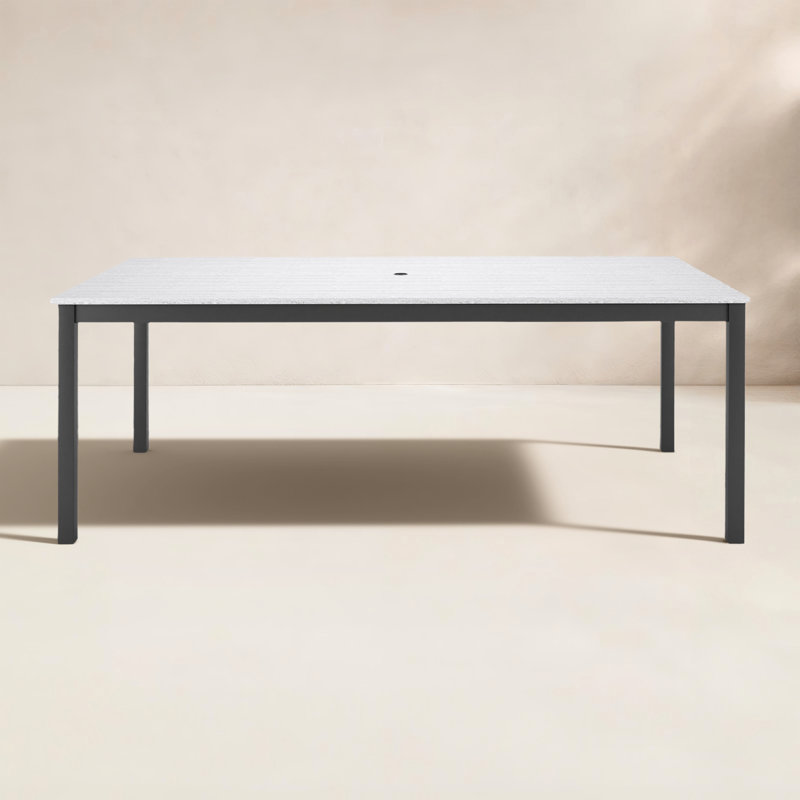 Townsend Outdoor Rectangular Patio Dining Table, 41" W x 83" L x 29" H, Off-White