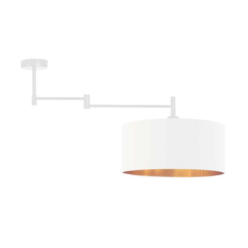 Lanny Fabric Semi Flush Mount, Grey