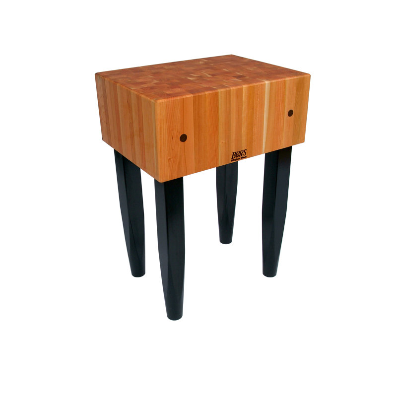 Table de préparation avec bloc de boucher Rouge et Noir Le Bloc, Non inclus, Pétrole, 30" L x 30" D