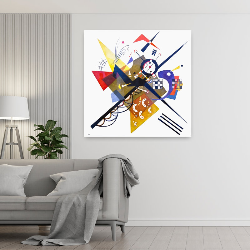 «On White II», art contemporain abstrait, H 48 po x l 48 po