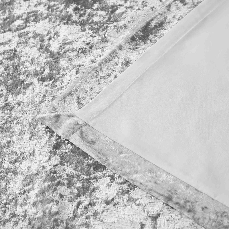 Velvet Blackout Curtain Pair (Set of 2), Silver