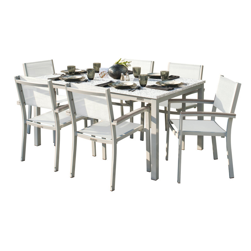 Travira Outdoor Dining Table, Ash