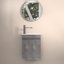 Meuble-lavabo mural 16 po avec lavabo, petite armoire de rangement murale-142784714