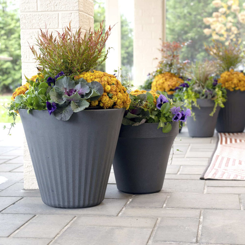Pot à fleurs en plastique recyclé pliable pour l'intérieur et l'extérieur - Petit (), H 18 po x l 18 po x P 18 po